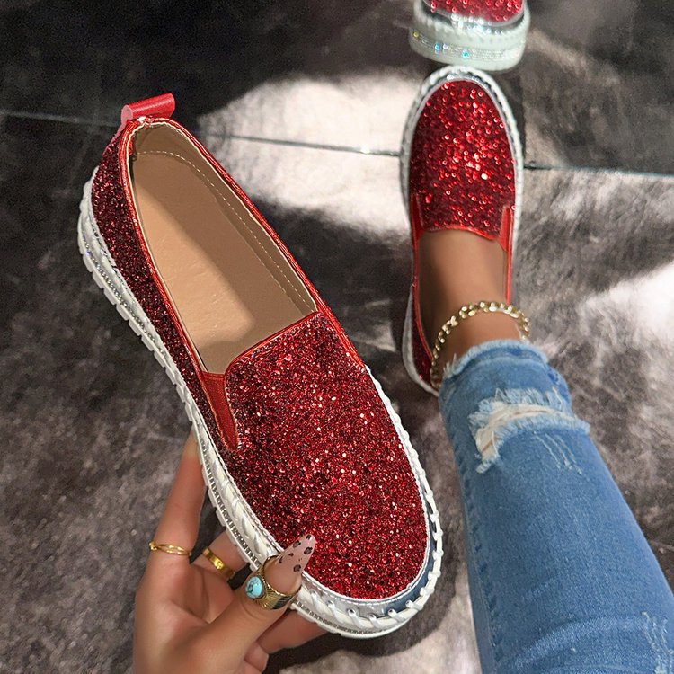 RUBEA™ - Fashionable Slip-On Glitter Loafers for Daily Wear