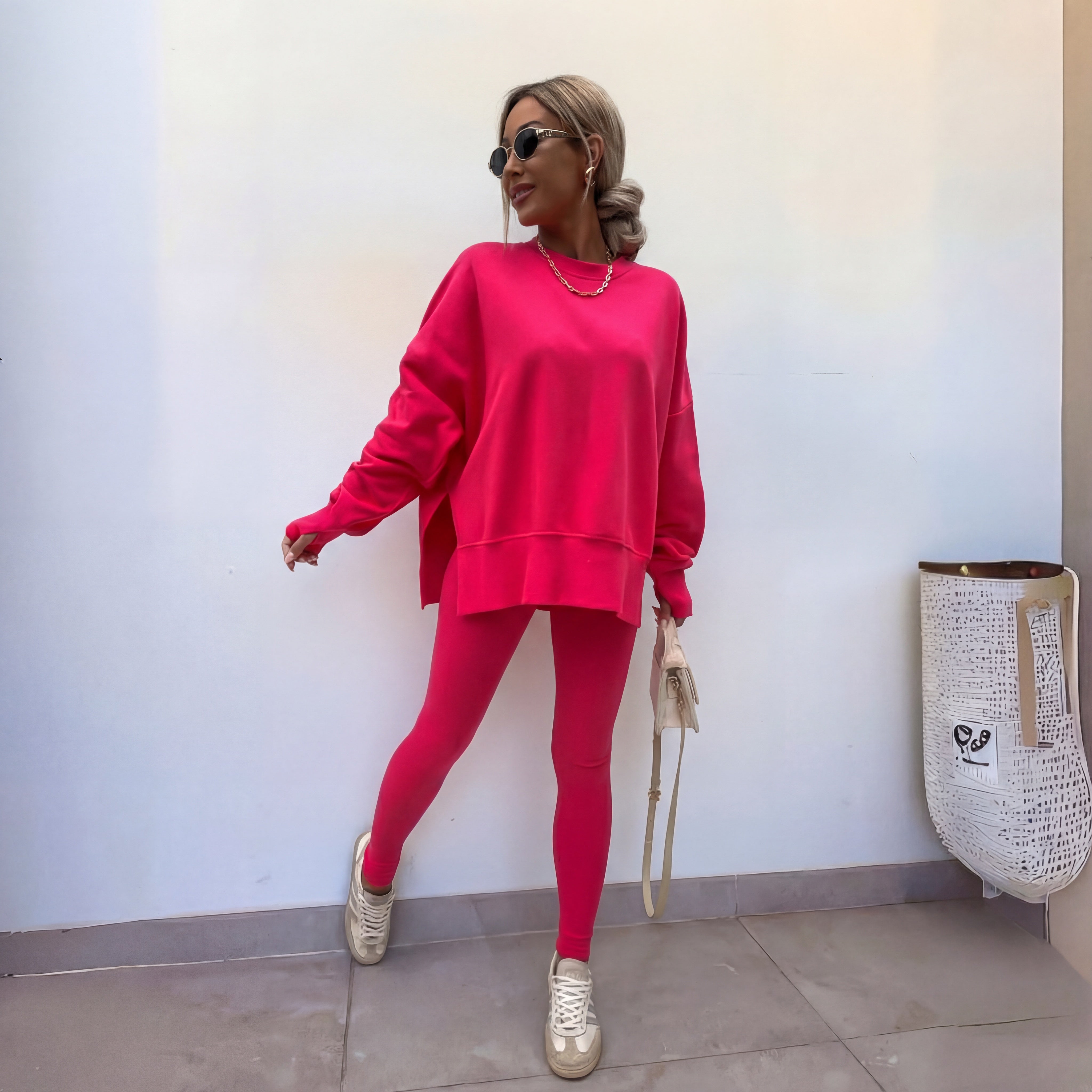 YACHI™ - Casual Long Sleeve Sweatshirt and Pants Set