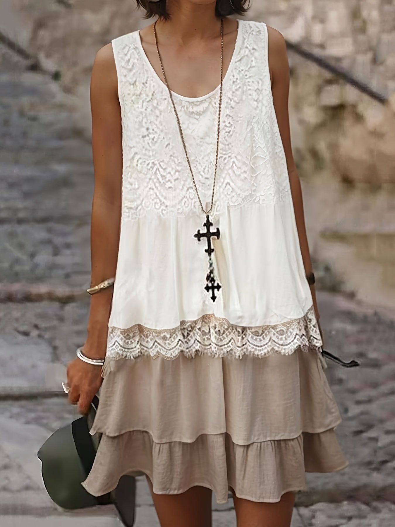 Noemi | Layered Lace Sundress